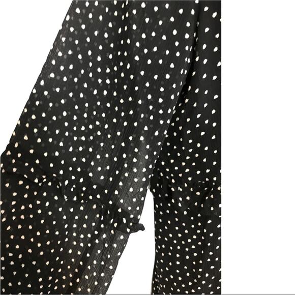 Garnet Hill Silk Dress Ruffle-Bodice Boho Peasant Sz XS oversized flowy - Picture 11 of 12